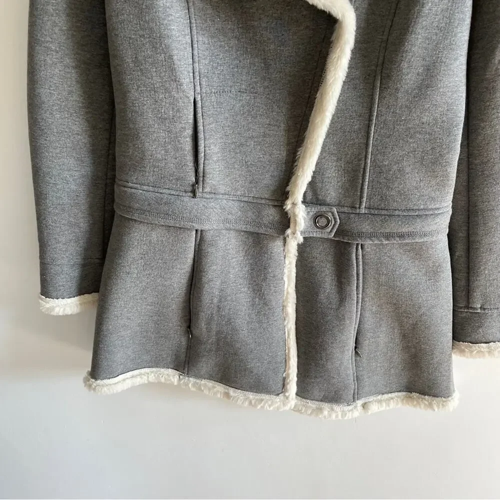 Athleta 2 in 1 Convertible Faux Fur Moto Jacket - Picture 10 of 12
